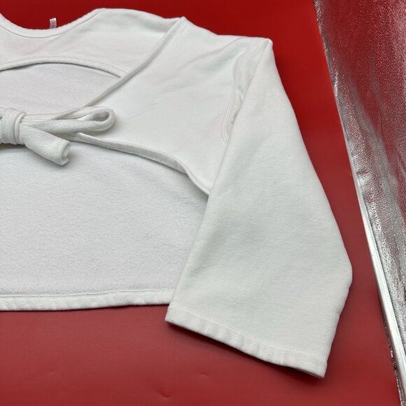 Fabletics Skye Tie Plus Women's Size 3X White Open Back Pullover Sweatshirt - Picture 9 of 11